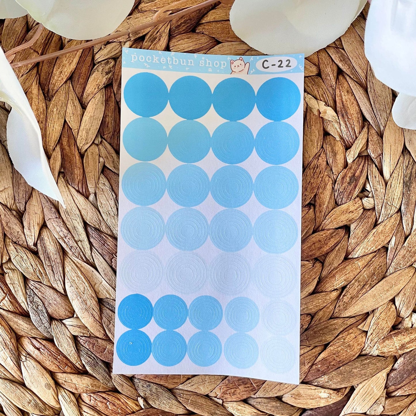 Concentric Circle Sticker Sheets