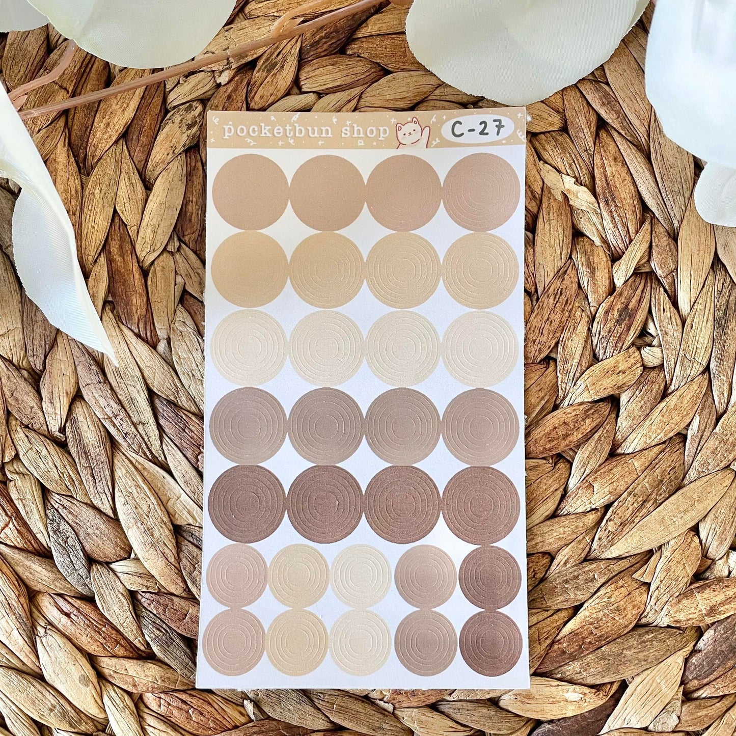 Concentric Circle Sticker Sheets
