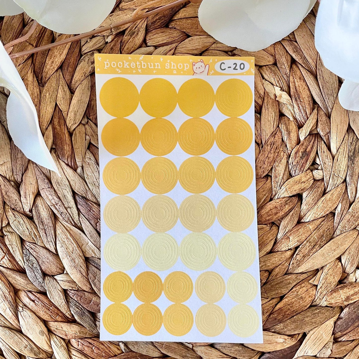 Concentric Circle Sticker Sheets