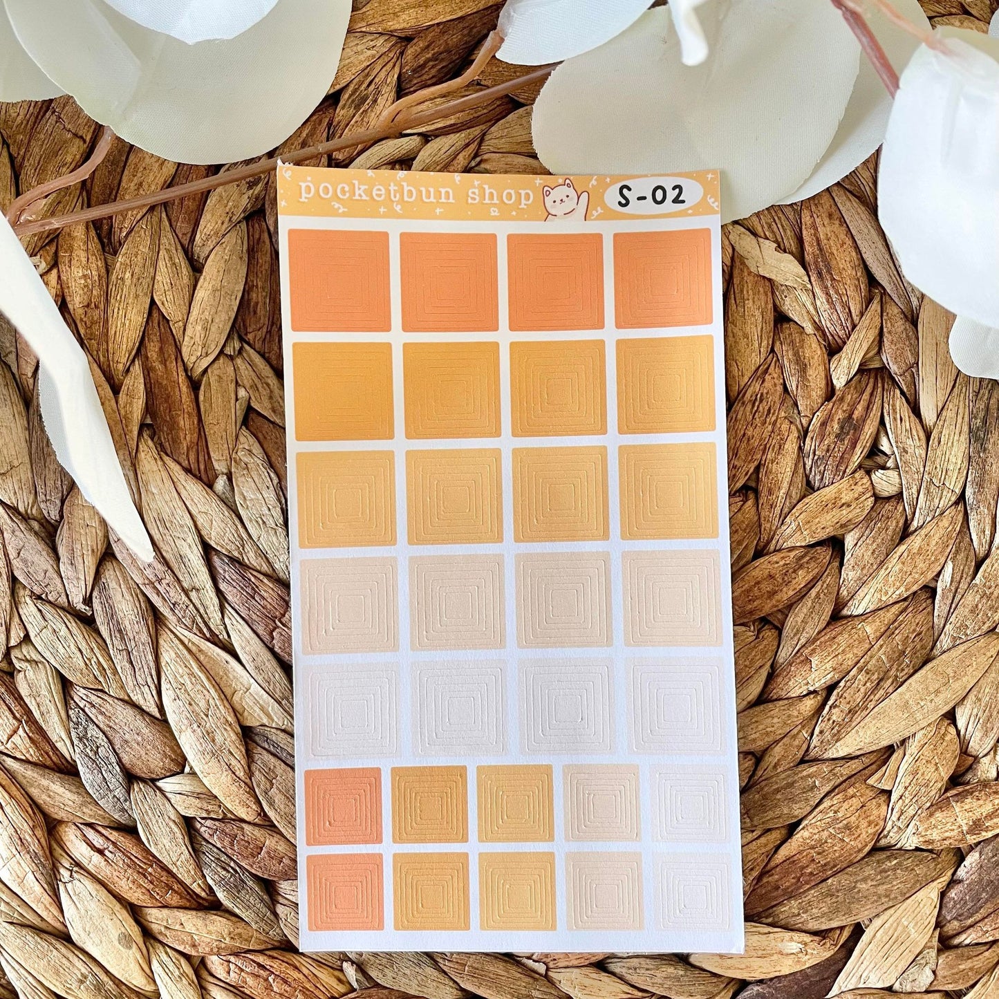 Concentric Square Sticker Sheets