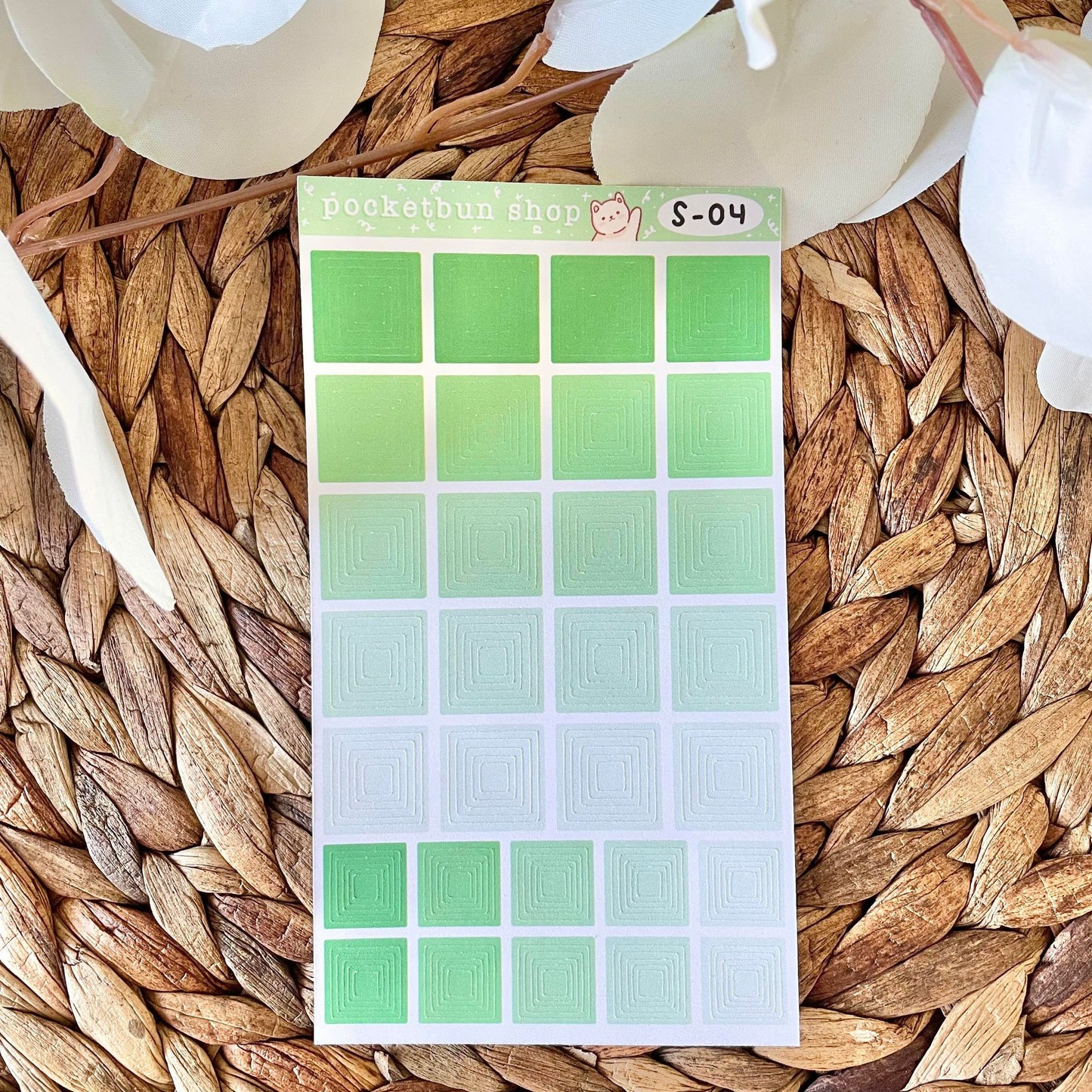 Concentric Square Sticker Sheets