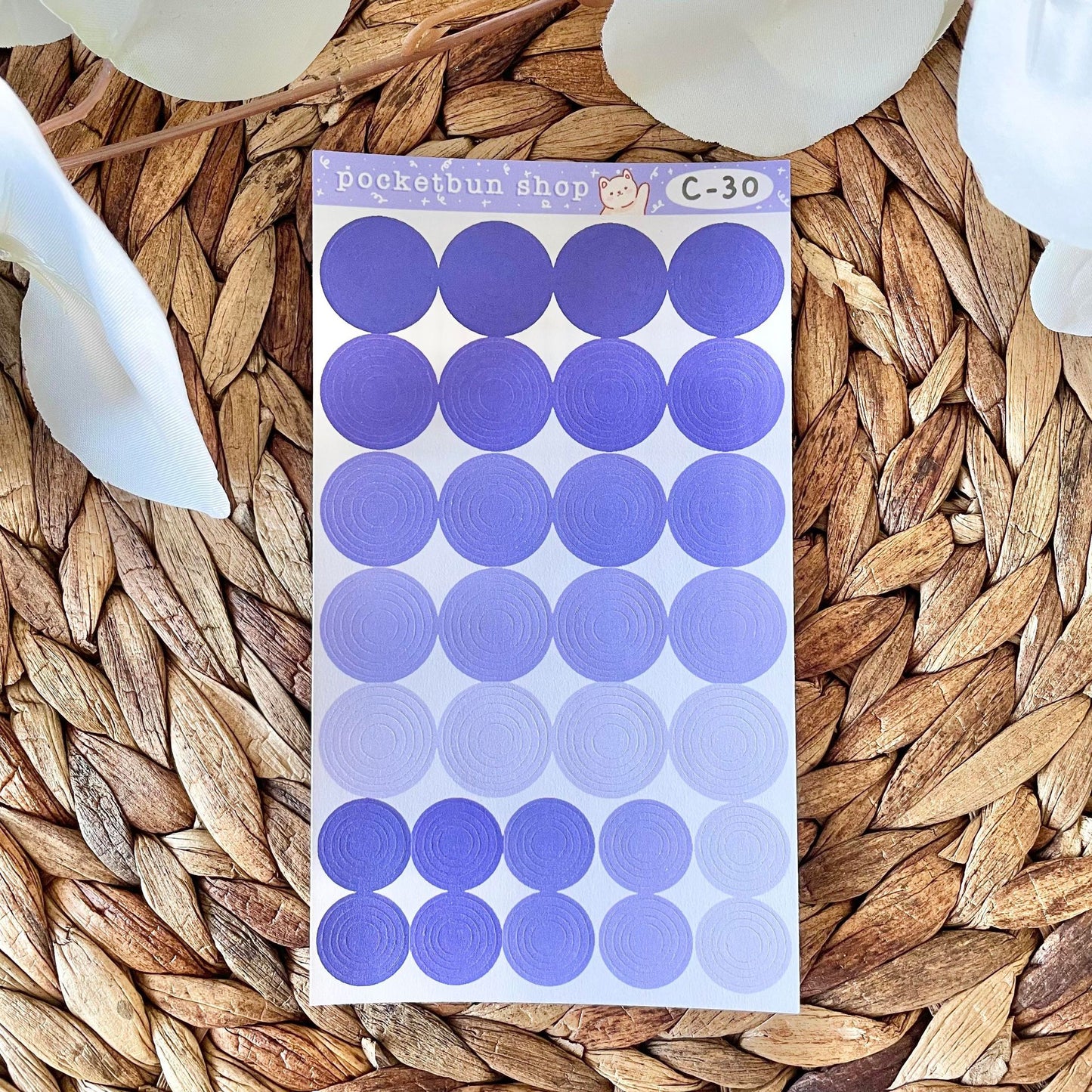 Concentric Circle Sticker Sheets