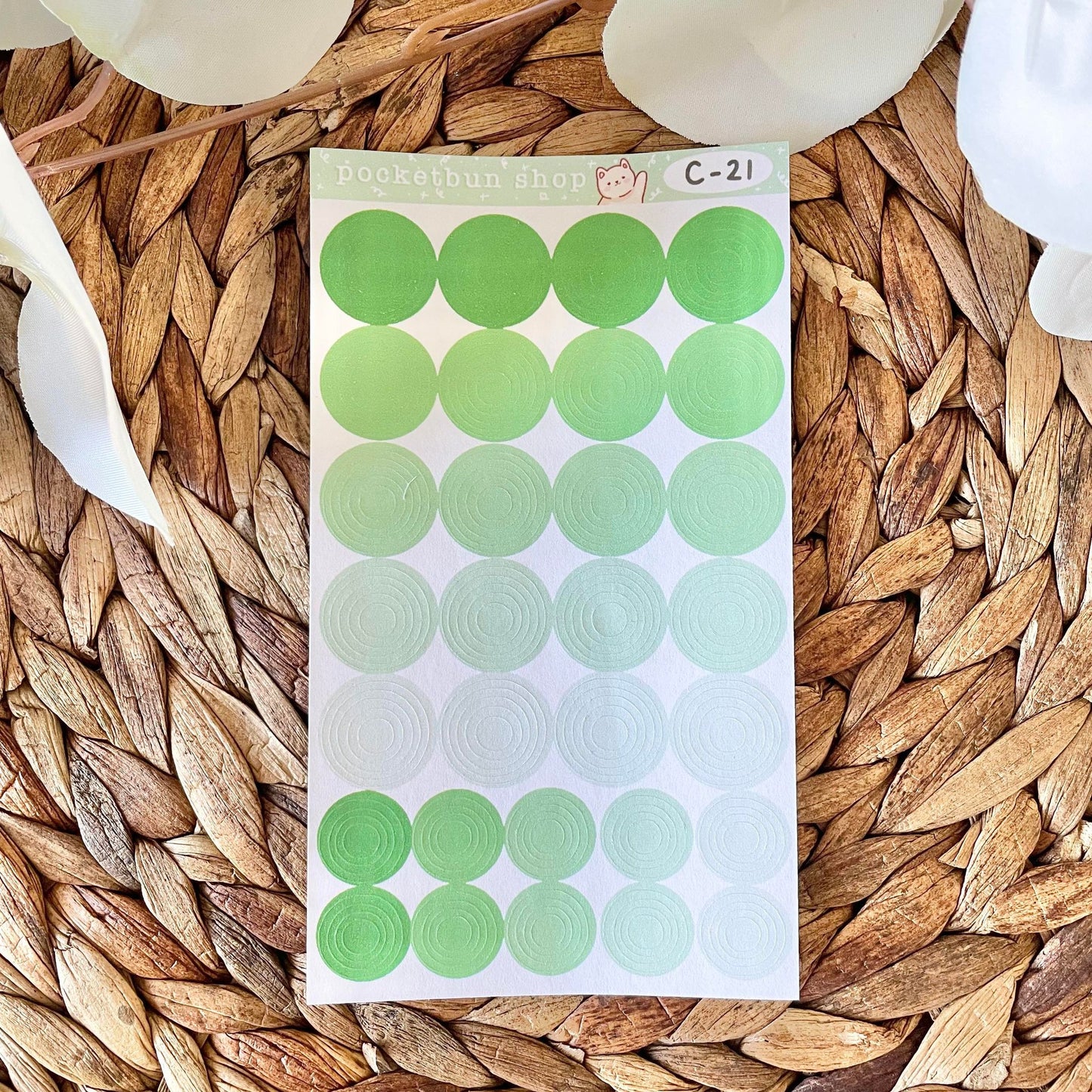 Concentric Circle Sticker Sheets