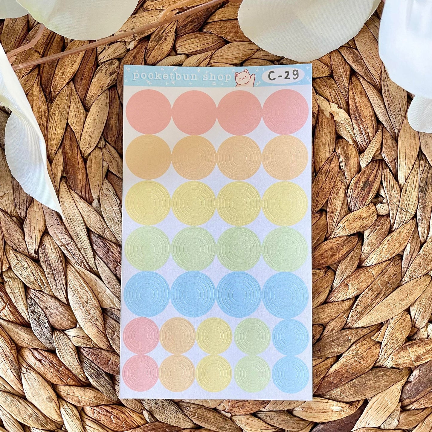Concentric Circle Sticker Sheets