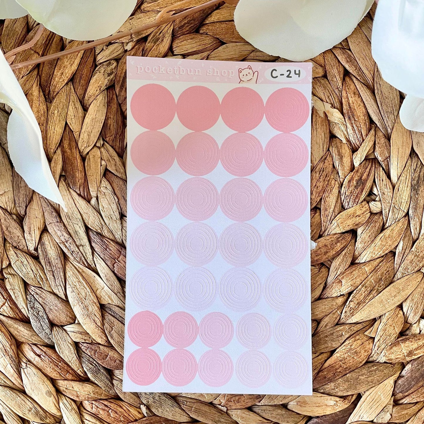 Concentric Circle Sticker Sheets
