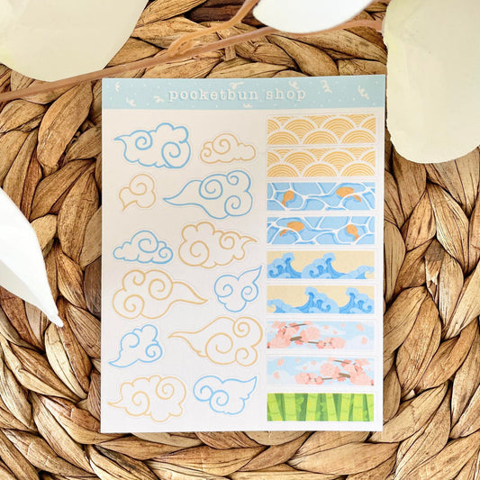PT004A - Oriental Sticker Sheet